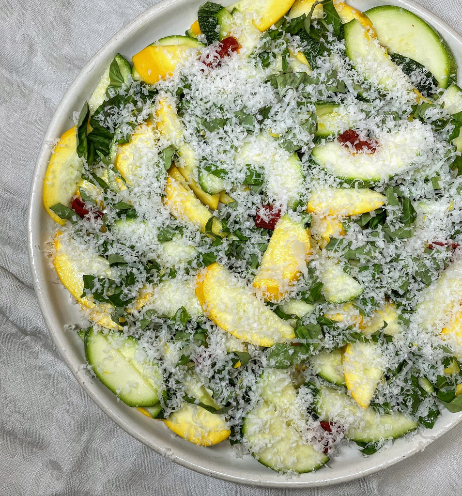 Summer Squash Salad with Basil and Parmigiano Reggiano